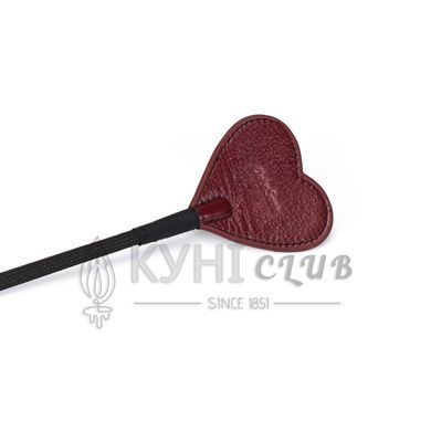 Шльопалка-сердечко Liebe Seele Wine Red Riding Crop with Heart-Shape Tip, натуральна шкіра 107460 фото