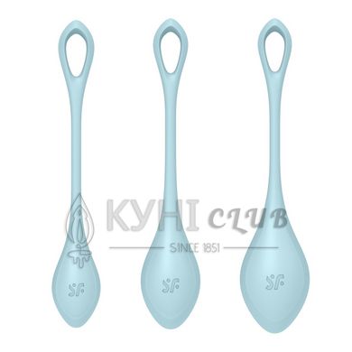 Набір йоні намистин Satisfyer Yoni Power 2 Light Blue, диаметр 2-2,5-3см, вес 22-44-73гр 103447 фото