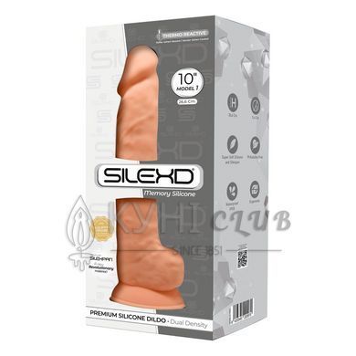 Фалоімітатор SilexD Flesh (MODEL 1 size 10in), двошаровий, силікон+Silexpan, діаметр см 103907 фото