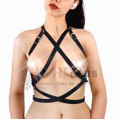 Портупея жіноча Art of Sex - Agnessa Leather harness, Чорний L-2XL 106481 фото