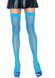 Неонові панчохи-сітка Leg Avenue Nylon Fishnet Thigh Highs Neon Blue, one size 106021 фото 1