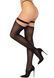 Панчохи Leg Avenue Thigh highs with garter top, One Size, чорні, з еластичними підв&rsquo;язками на кільця 110098 фото 2