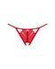 Трусики з доступом Obsessive Ingridia crotchless thong XS/S, червоні 107064 фото 3