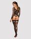Бодистокинг Obsessive Bodystocking G320 S/M/L, чулки, боди, декор в виде линий 105225 фото 4