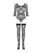 Бодистокинг Obsessive Bodystocking G320 S/M/L, чулки, боди, декор в виде линий 105225 фото 5