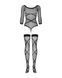 Бодистокинг Obsessive Bodystocking G320 S/M/L, чулки, боди, декор в виде линий 105225 фото 6