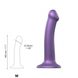 Насадка для страпону Strap-On-Me Mono Density Dildo Violet M, діам. 3,3 см, одношаровий силікон, гну 100120 фото 3