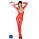 Бодистокинг Passion BS031 red, комбинезон с открытой грудью 101491 фото 2