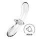 Двосторонній скляний дилдо Satisfyer Double Crystal Transparent, боросилікатне скло, унісекс 106620 фото 1