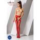 Эротические колготки-бодистокинг Passion S005 red, имитация чулок и пояса для чулок 101139 фото 2