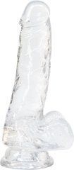 Фалоімітатор ADDICTION Clear Dildo with Balls 7&Prime;, Прозорий 103474 фото