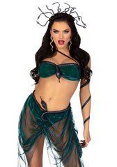 Еротичний костюм Медузи Горгони Leg Avenue Medusa Costume XS, топ, спідниця, нарукавники, прикраси 107228 фото