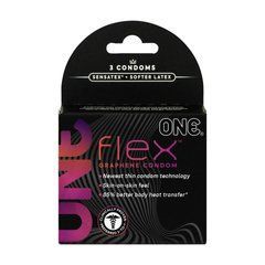 Презервативы ONE Flex Graphene, 3 шт, супертонкие, очень прочные, картонная упаковка 109835 фото