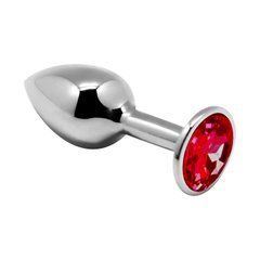 Металева анальна пробка з кристалом Alive Mini Metal Butt Plug Red L 103933 фото