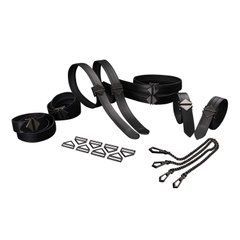 Набір для бондажу LOCKINK 8-Bondage-Straps Restraint Set, чорний 8 ременів з натуральної шкіри 109994 фото
