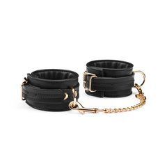 Наручники з ланцюжком Liebe Seele Black Organosilicon Wrist Cuff, екошкіра 107488 фото