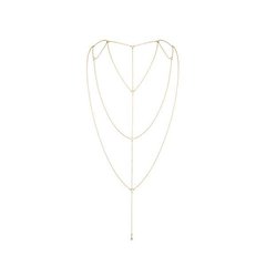 Цепочка для спины Bijoux Indiscrets Magnifique Back and Cleavage Chain - Gold, украшение для тела 100383 фото