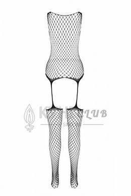 Сетчатый черный бодистокинг имитирующий боди с чулками на подвязках Casmir CA003 102913 фото