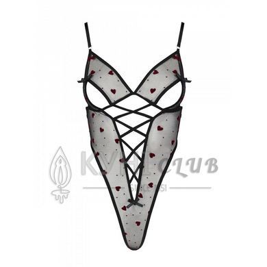 Еротичний боді з малюнком Passion LOVELIA BODY L/XL, black 102613 фото