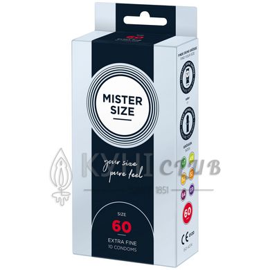 Презервативи Mister Size - pure feel - 60 (10 condoms), товщина 0,05 мм 105960 фото