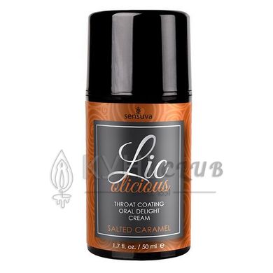 Гель для мінету Sensuva Lic-o-licious Salted Caramel (50 мл), оліїстий, без цукру 108575 фото