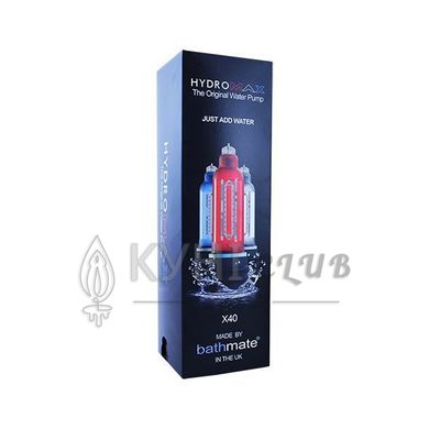 Гідро Bathmate Hydromax 9 Red (X40), для члена довжиною від 18 до 23см, діаметр до 5,5 см 100497 фото