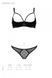 Еротичний комплект Passion MARINA SET WITH OPEN BRA, S/M, black, відкриті чашки 107743 фото 5