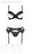 Комплект Passion KERRIA SET WITH OPEN BRA black, XXL/XXXL, бюстгальтер з відкритою чашкою, стрінги, 108518 фото 5