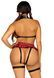 BDSM-костюм учениці Leg Avenue Harness teddy & skirt L Black, портупея, мініспідниця, екошкіра 106557 фото 2