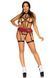 BDSM-костюм учениці Leg Avenue Harness teddy & skirt L Black, портупея, мініспідниця, екошкіра 106557 фото 4