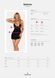 Сорочка Obsessive Selinne chemise & thong XL/2XL Black, стринги, двойные бретели 106674 фото 5