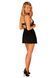Сорочка Obsessive Selinne chemise & thong XL/2XL Black, стринги, двойные бретели 106674 фото 7