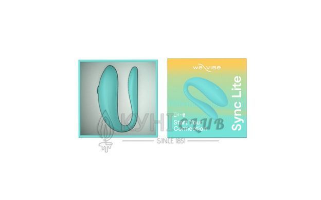 Смарт-вибратор для пар We-Vibe Sync Lite Aqua, 10 виброрежимов, можно совмещать с проникающим сексом 106794 фото