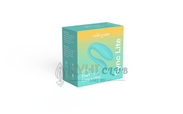 Смарт-вибратор для пар We-Vibe Sync Lite Aqua, 10 виброрежимов, можно совмещать с проникающим сексом 106794 фото