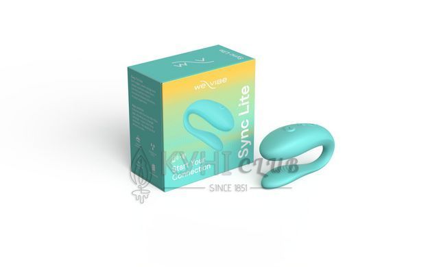 Смарт-вибратор для пар We-Vibe Sync Lite Aqua, 10 виброрежимов, можно совмещать с проникающим сексом 106794 фото