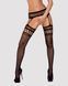 Панчохи-стокінги із комбінованою сіткою Obsessive Garter stockings S214 S/M/L, чорні 105252 фото 1