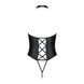 Боді з екошкіри Passion NANCY BODY 6XL/7XL black, з імітацією шнурівки та відкритим доступом 105026 фото 4
