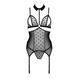 Корсет з відкритими грудьми Passion DOMINICA CORSET XXL/XXXL black, пажі для панчіх, стрінги 106305 фото 3