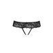 Кружевные стринги с доступом Senia Thong black L/XL - Passion 102965 фото 5