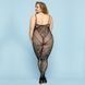 Відвертий бодістокінг JSY &laquo;Фатальна Скарлет&raquo; Plus Size, Black, імітація боді, мереживо, доступ 106434 фото 2