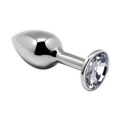 Металева анальна пробка з кристалом Alive Mini Metal Butt Plug White L 103934 фото