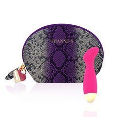 Вібратор для точки G Rianne S: Boa Mini Pink, 10 режимів роботи, медичний силікон, косметичка-чохол 108646 фото