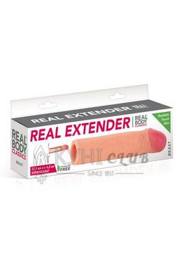 Насадка на член Real Body - Real Extender BEAST з відкритою головкою 103791 фото