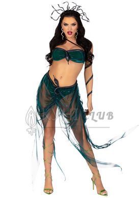 Еротичний костюм Медузи Горгони Leg Avenue Medusa Costume S, топ, спідниця, нарукавники, прикраси 107229 фото