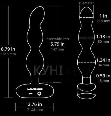 Анальне смарт-намисто з вібрацією та обертанням Lovense Ridge, унісекс 106611 фото