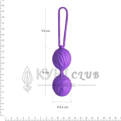 Вагінальні кульки Adrien Lastic Geisha Lastic Balls Mini Violet (S), діаметр 3,4 см, маcа 85 г 101378 фото