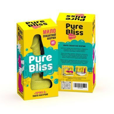 Мило у формі пеніса Pure Bliss MINI Yellow, крафтове мило-член, натуральне 104430 фото