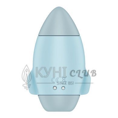 Вакуумний стимулятор з вібрацією Satisfyer Mission Control Blue, 2 незалежні мотори 106991 фото