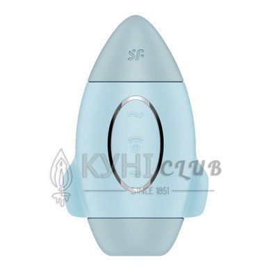Вакуумний стимулятор з вібрацією Satisfyer Mission Control Blue, 2 незалежні мотори 106991 фото