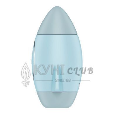 Вакуумний стимулятор з вібрацією Satisfyer Mission Control Blue, 2 незалежні мотори 106991 фото